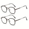 Anti-blue Anti Radiation Eyeglasses Sqaure Metal Frame Eyeglasses Unisex