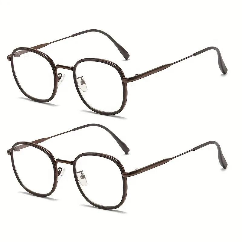 Anti-blue Anti Radiation Eyeglasses Sqaure Metal Frame Eyeglasses Unisex
