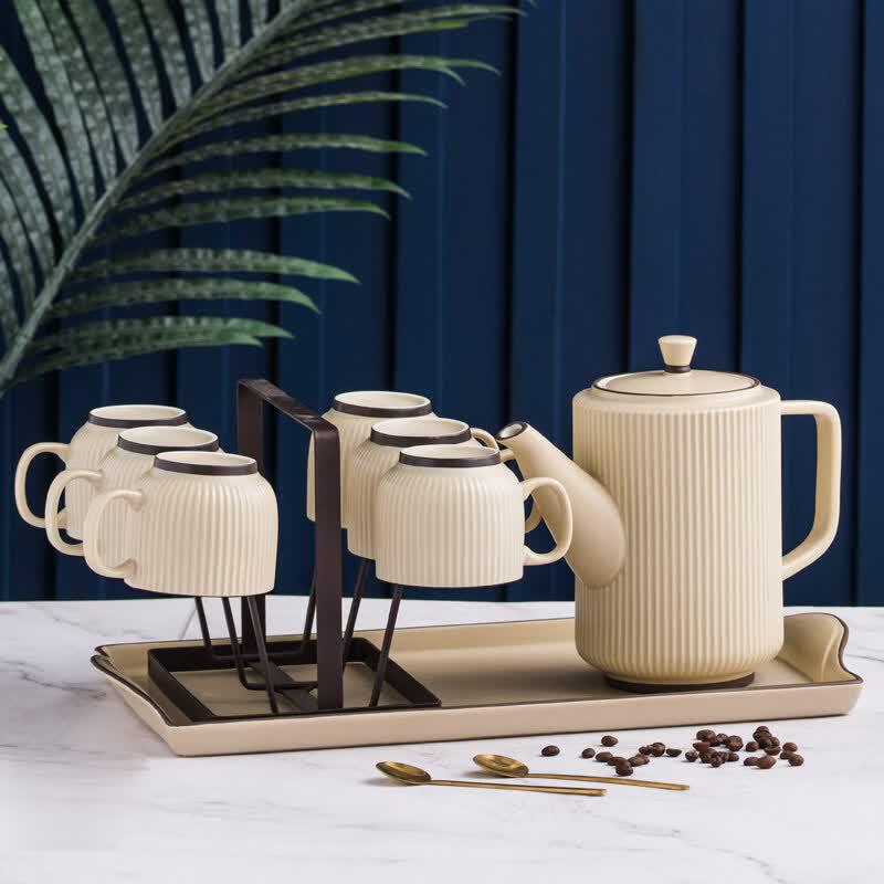 Ceramic Tea Pot and Cup Set