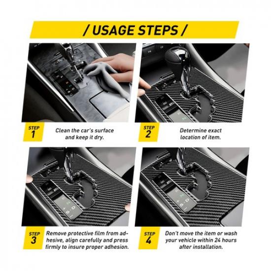 Fit LEXUS IS300 2006-2012 Gear Shift Panel Box Frame Panel Carbon Fiber Sticker