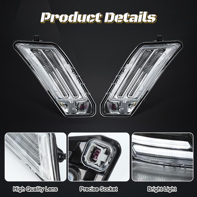 LED Fog Lamp For Volvo XC60 2009 2010 2011 2012 2013 Front Fog Light Daytime Running Lamp Daylight Driving 31290873 31290874 12V