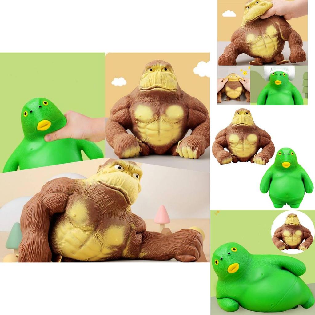 Creative King Toy Stress Relief Cartoon Soft Rubber Sand Sculpture Funny Decompression Doll