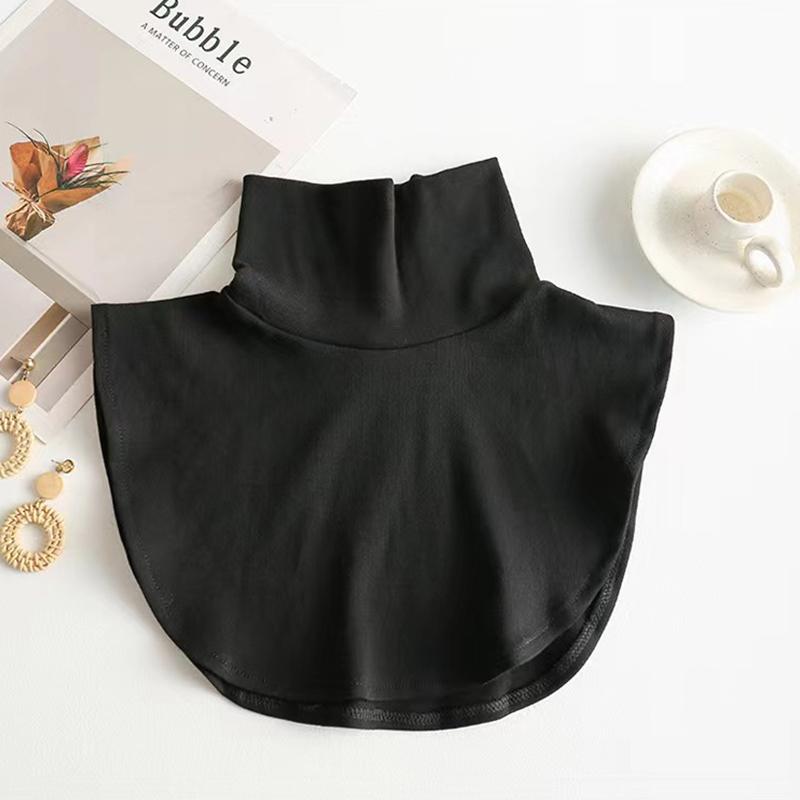 1Pc Neck Guard Clothing Decoration Turtleneck Elastic Detachable Removable Fake Collar Warm Cotton Fashion Striped