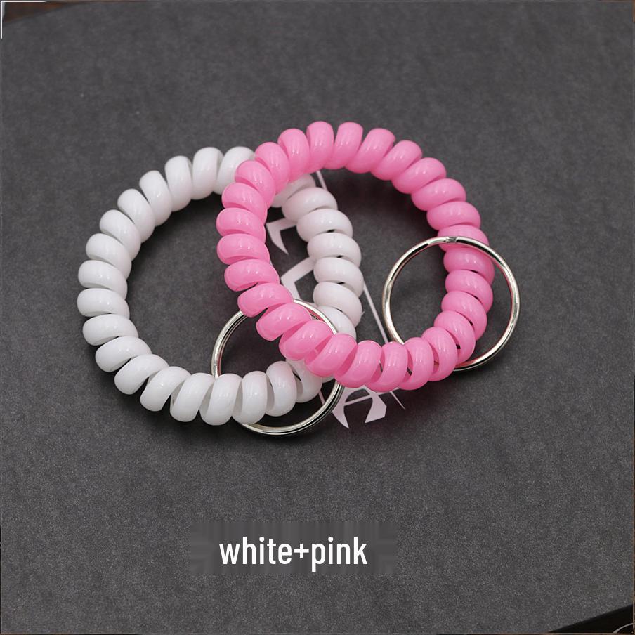 Minimalist Spring Coil Bracelet Keyring & Hair Tie