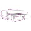 VidaXL Daybed with Trundle and Drawers Dark Grey 90x200 Cm Fabric 3196615
