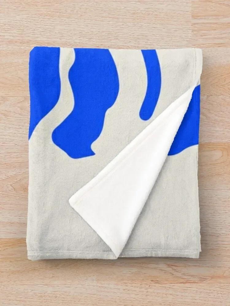 Felci selvatiche: Edizione Blu Oltremare Stampa Artistica Edizione Mid-Century Coperta Plaid Lusso Ispessita Morbida Coperte per Letti Grandi