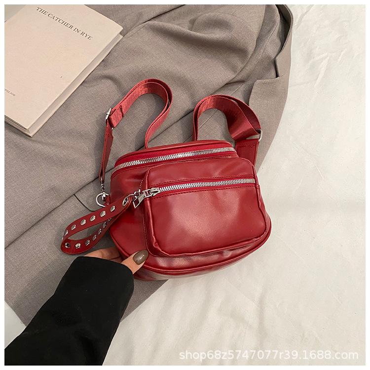 New Korean version of trendy women's bag 2025 fashion casual shoulder crossbody bag women's saddle bag niche casual bag
