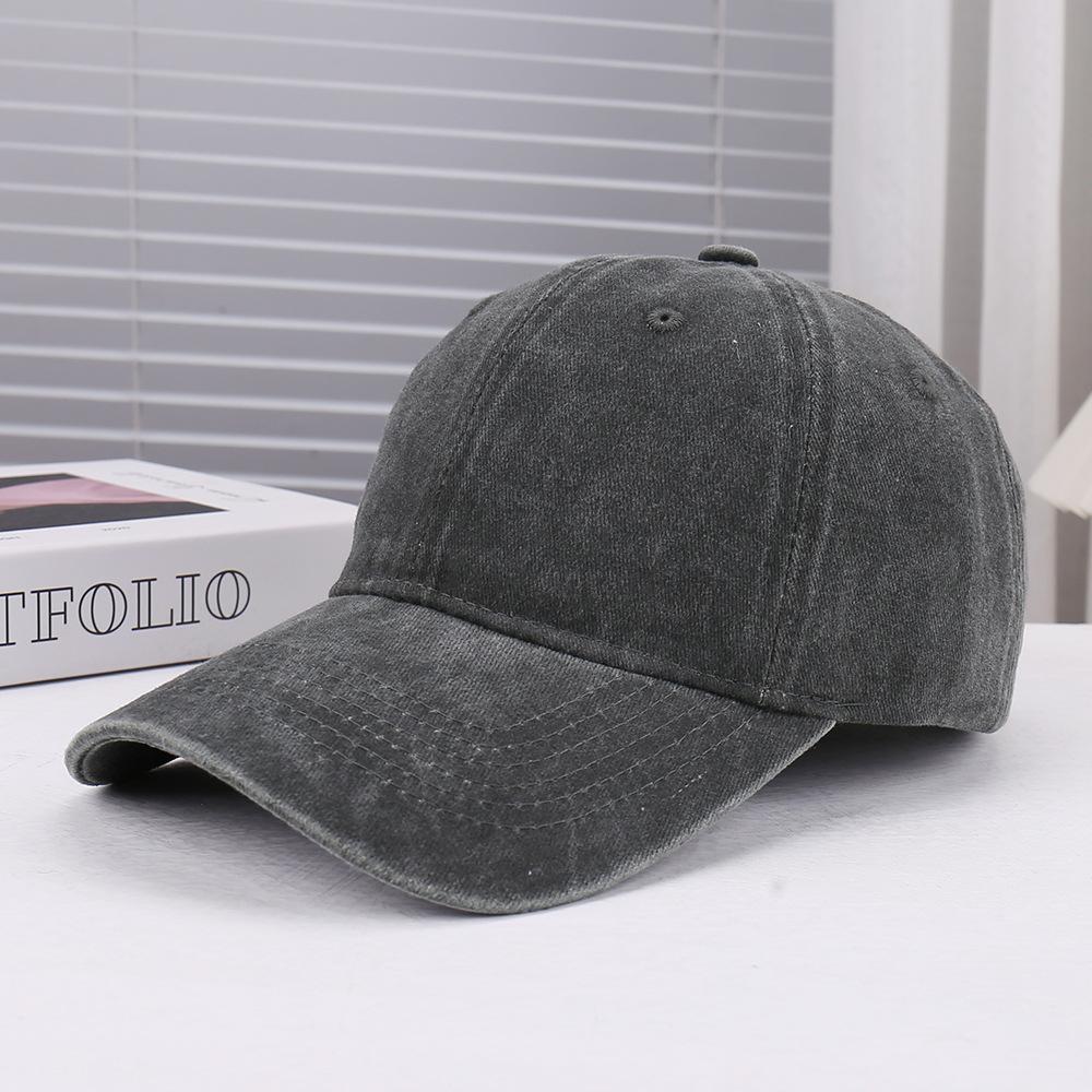New Spring and Summer Solid Color Simple Washed Soft Top Breathable Baseball Cap Outdoor Travel Leisure Comfortable Sunshade Sunscreen Cap