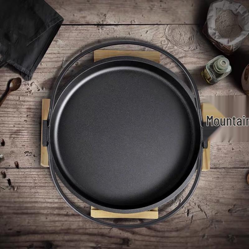 ZISIZ Cast Iron Teppanyaki Griddle Plate