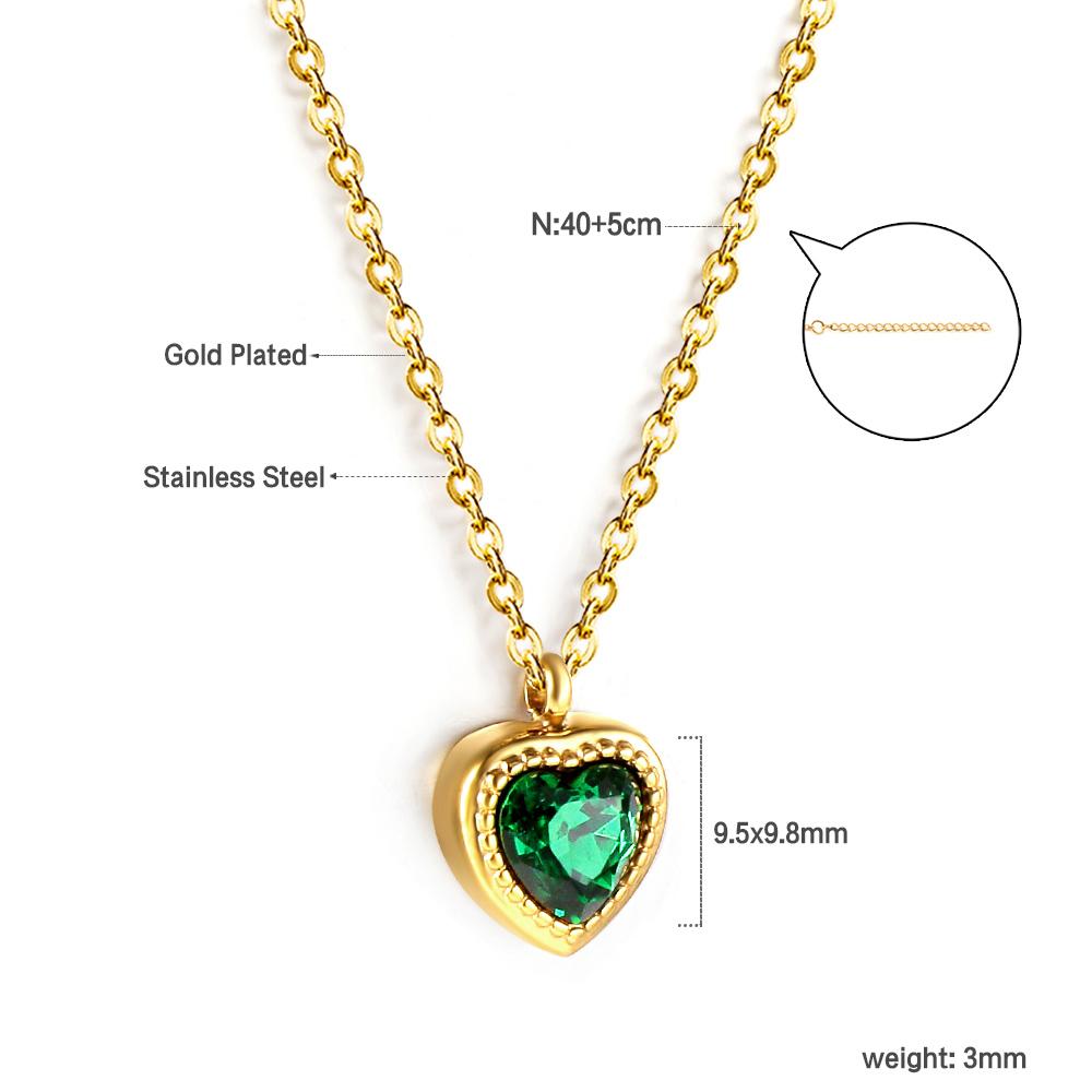 Dainty Shell Jewelry Gold Plated Necklace Women Custom Engraving Pendant Necklace Fashion 316L Stainless Steel Heart Necklaces