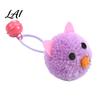 Macaron Color Cat Toy Plush Mouse Ball Soft Fluffy Ball with Bell Kitten Teething for Indoor Cats Boredom Relief Interactive Play Playtime