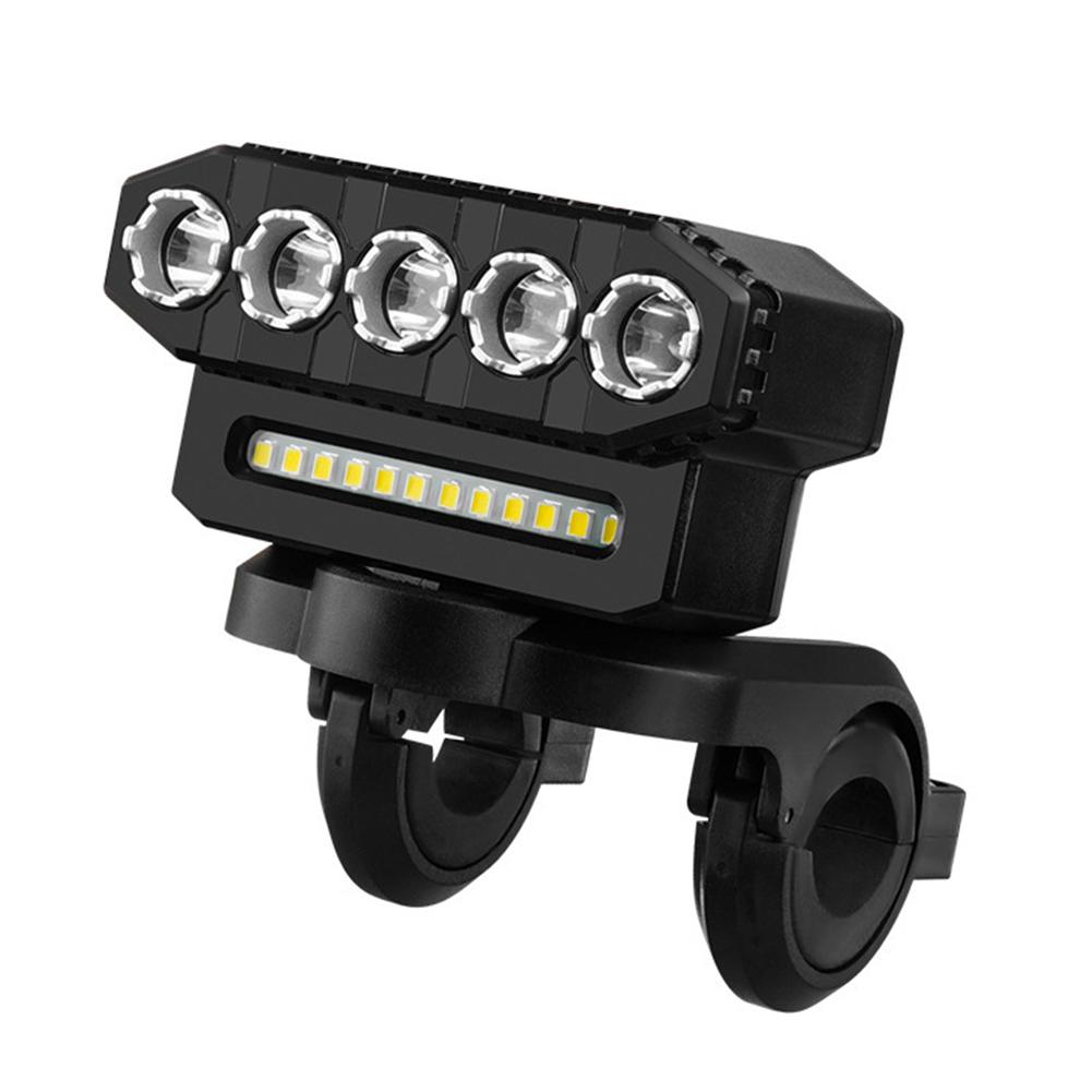 

LED Bike Headlight Driving Fog Lights with 130DB Bell Bike Safety Light Power Bank 6 Light Modes USB Charging for Night Riding