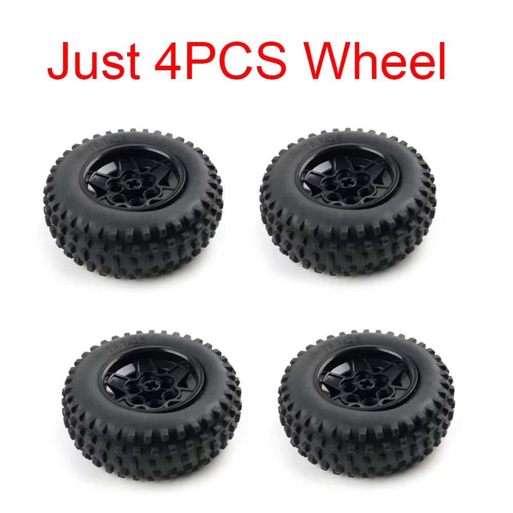 4WD Four-wheel Drive Independent Suspension Differential Chassis Steering Axle MOC Building Blocks Tech Car Parts Toys Kids Gift