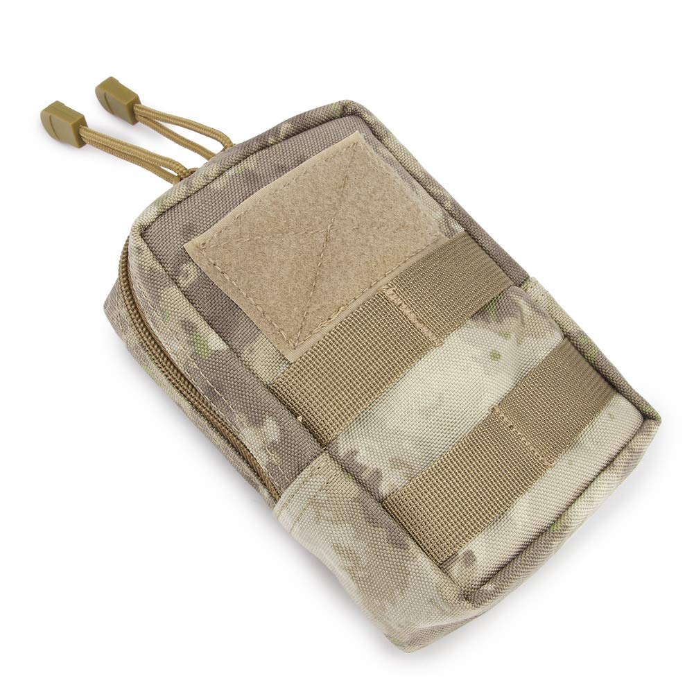 PHOENIX IKKI Small Fits Military Tactical Tool Waist Tactical Phone Molle 11 Colors CP Camouflage Square-Shaped Organizer, 5.5-Inch Smartphones, Bag,
