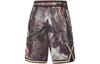 Li Ning Badfive Basketball Shorts Men's Leaf All Over Print AAPT593-3