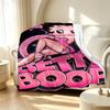 Betty Boop Pattern Blanket for Home Decoration, Bed, Sofa, Car Travel, Camping, Suitable for All Seasons, Birthday Christmas Gift