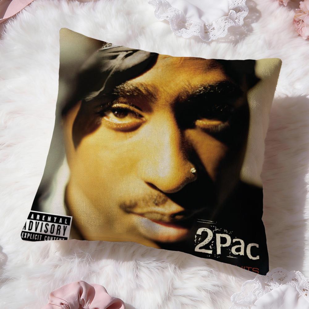 2P-PAC Tupac S-Shakur Cushion Cover Premium Comfort Reversible Pillow Cove -Two in One Design for Any Room & Car Interior