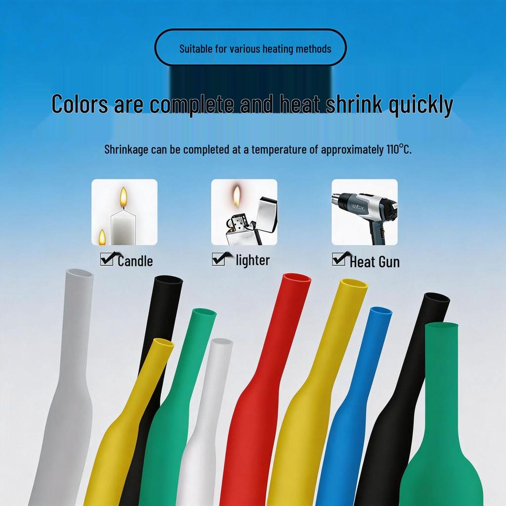 1kV Waterproof High-Temp Resistant Multicolor Heat Shrink Insulating Sleeve