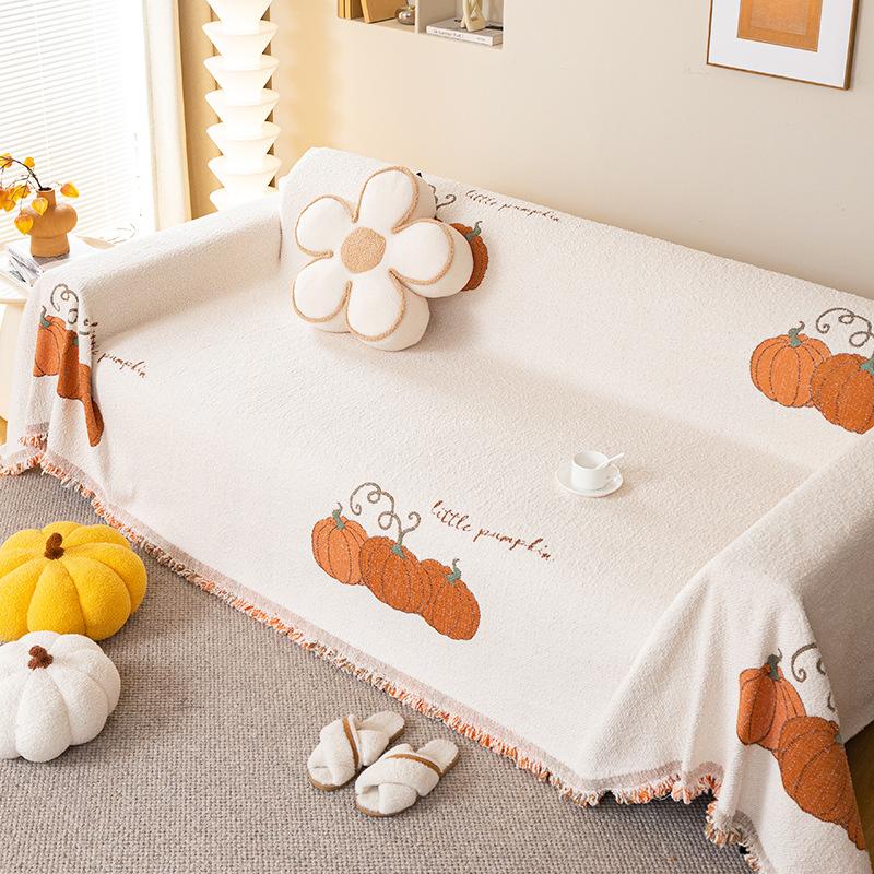 Cartoon Licht Luxus Kürbis All-Inclusive Sofa Handtuch Wohnzimmer Staubschutz Sofaüberwurf Stoffdecke Steppdecke