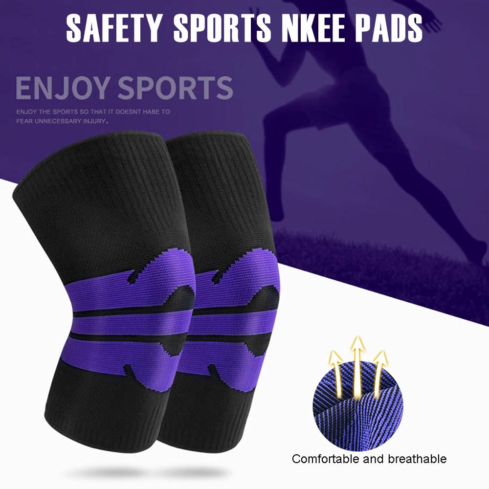 Ginocchiera Compressione con Supporto a Molla in Gel di Silicone per Menisco Strappato Artrite Corsa Stabilizzatore Rotula Uomo