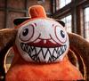 Spider Train Shaped Horror Plush Doll Scary Face Soft Fluffy Stuffed Toy Teens Halloween Decor Collectible Gift