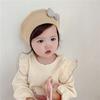 Children'S Beret Baby Hat Cute And Super Cute Autumn And Winter Girl'S Stylish Korean Style Princess Knitted Wool Painter'S Hat