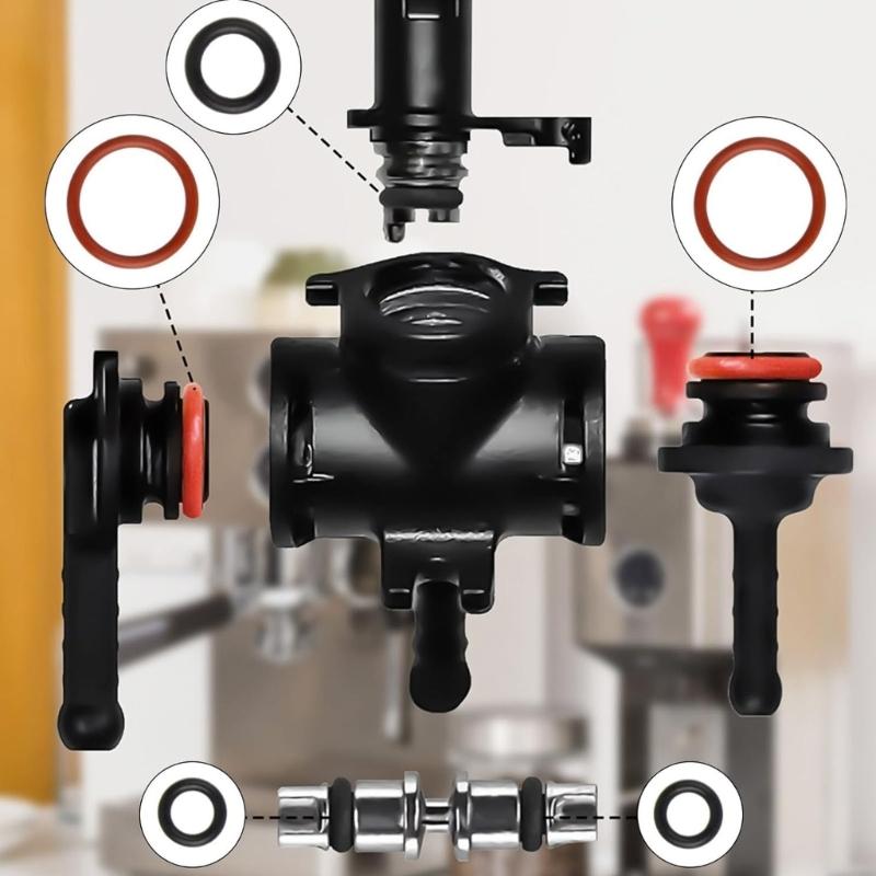 Pack of 30 Universally Coffee Machine Repair Set Silicone Sealing Rings Silicone Texture Easy Installation for Coffee
