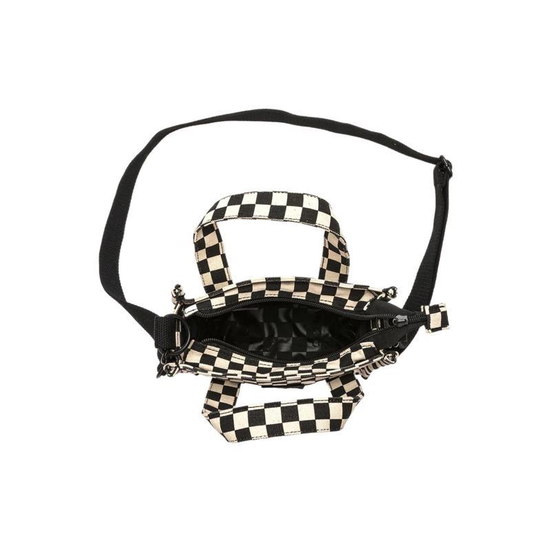 Vans Cotton Tote Bag, Shopping Bag, Handbag, Shoulder Bag, Crossbody Bag Regular Women's Black White Checkerboard Vans VN00033J56M
