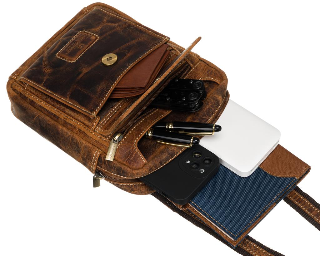 PTN PR-99-TMH-5962 Tan Leather Bag