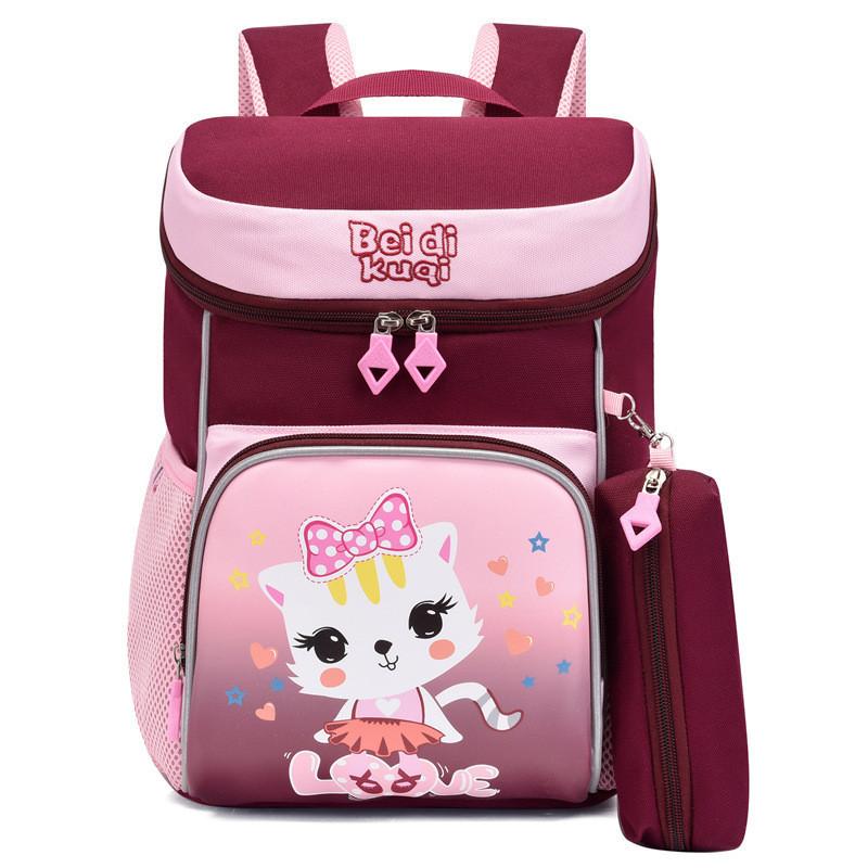 Adorable Nylon Canvas Cartoon Kids Backpack For Boys And Girls School Bag In Fun Colors