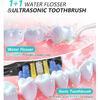 Professional Water Flosser & Electric Toothbrush Combo, 600ML Home Use Oral Irrigator for 10 Adjustable Water Pressure, 2 Cleaning Modes, 1+1