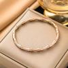 Women's Bamboo Joint Titanium Steel Oil Drip Bracelet: Simple, Durable, Fade-Resistant Stainless Steel