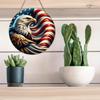 2D Flat 20cm Independence Day Atmosphere Wooden Wall Hanging Decor - Eagle Universal Holiday Wooden Pendant, Home Decoration, Welcome Sign Party