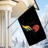 2D Flat - 2D Flat - 1pc 2D Flat, Decorative Flag, Retro Artistic Style Handheld Basketball Pattern Flag, Sports Theme Black Background Wall Hanging, H