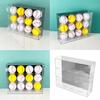 Transparent Acrylic Baseball Holder Display Stand for 12 Golf Balls Wall Mounted Clear Rack Rectangular Storage Box