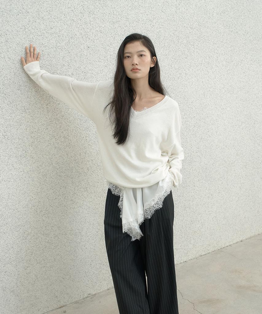 Deoenel Single Deep V Knit - [4 Colors]