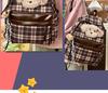 Retro-karierter Welpen-Rucksack im College-Stil für Herbst/Winter – stylische All-Match-Schultasche für Mädchen
