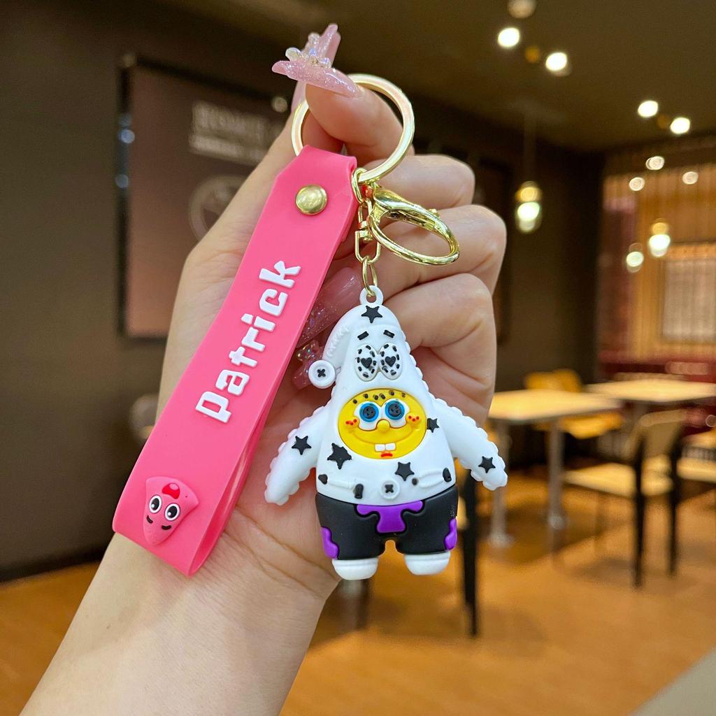 Bedårande Gris & Panda Stapelleksak Hängsmycke Nyckelring - Sött Par Bilväska Tillbehör, Perfekt Liten Gåva