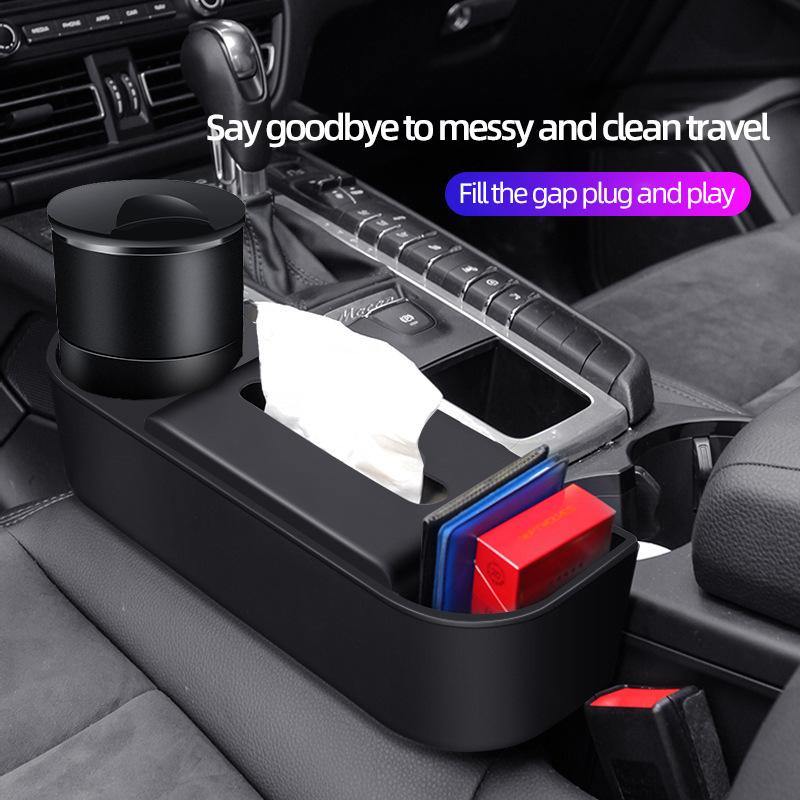 

1PCS Car Seat Gap Filler Storage Box Multifunctional 3 In1 Cup Holder Car Seat Organizer for Tissue Box Holding Phone