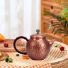Copper Tea Pot Tea Lovers Gift Portable Easy To Clean with Handle Hammered Teapot Handcrafted for Tea House Household Kitchen