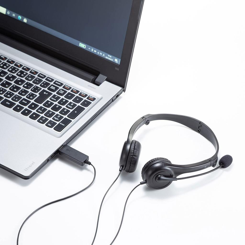 Sanwa Supply USB Headset MM-HSU18BK