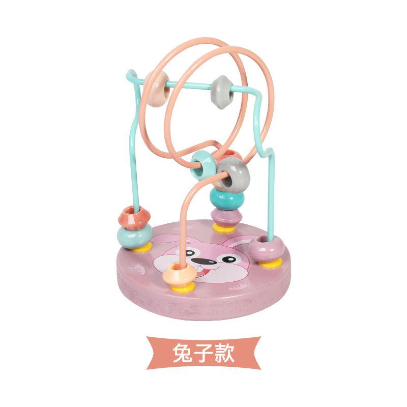 Maluch Labirynt z Koralików Zabawka Matematyczna Drewniana Mini Kółka Roller Coaster Abakus Dzieci Montessori Wczesna Nauka Edukacyjna Prezent dla Dzieci