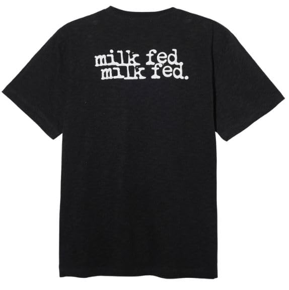 Milkfed Casual Logo Slab Short Sleeve Black Tee, Women's,