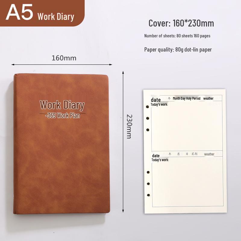 A4 Work Log & Meeting Minutes Book with Custom Printing for Office or Construction Use