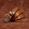 Belt Men's Light Luxury Minimalist Retro Washed Thickened and Extra Thick First Layer Cowhide Stainless Steel All-Match Casual Belt Men