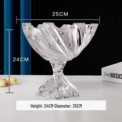 Flavinmci European Crystal Glass Fruit and Candy Plate