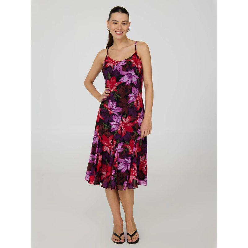 Printed Chiffon Sling Dress