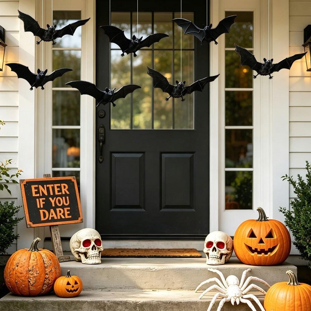 3D Black Bat Bat Decorative Hanging Pendant Flying Bat Wind Chime Party Celebration Gift