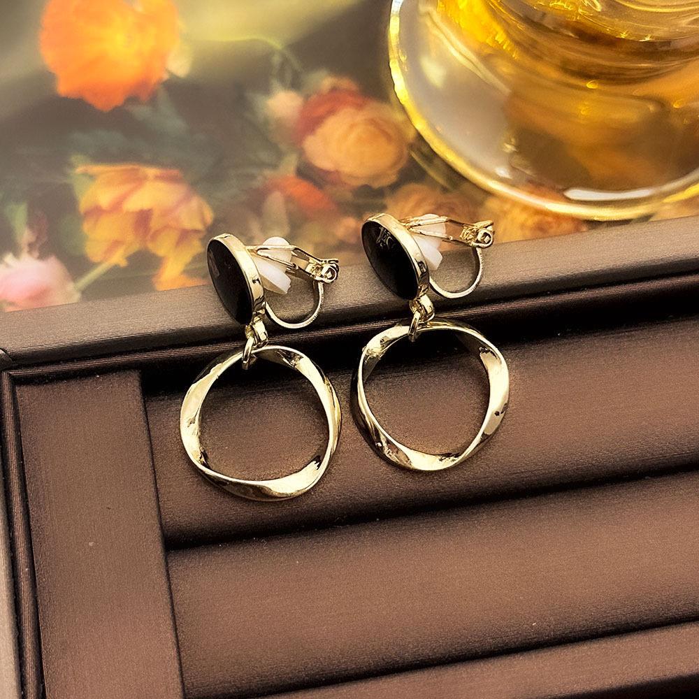High-End Französische Dreieck Ohrclips ohne Piercing - Damen Einfache, Elegante, Luxuriöse Ohrringe