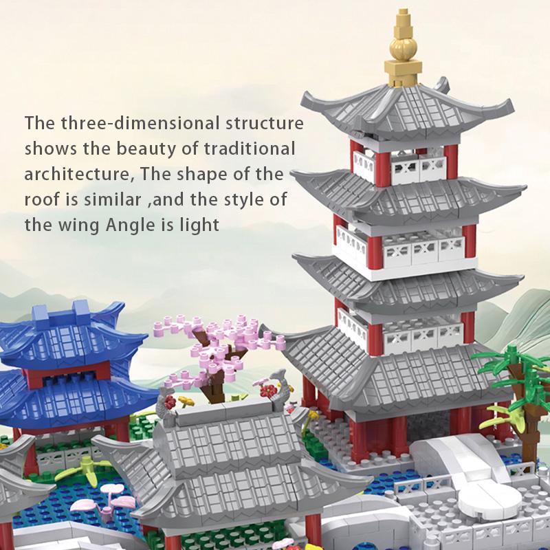 Hangzhou West Lake Micro Particle Children's Assembly Building Blocks, Toy Models Accessories, Children's Toys